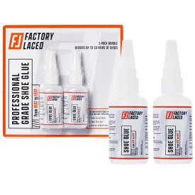Factory Laced Shoe Glue | 2 Pack Sandals Adhesive for Shoe Repair and More | Waterproof Glue