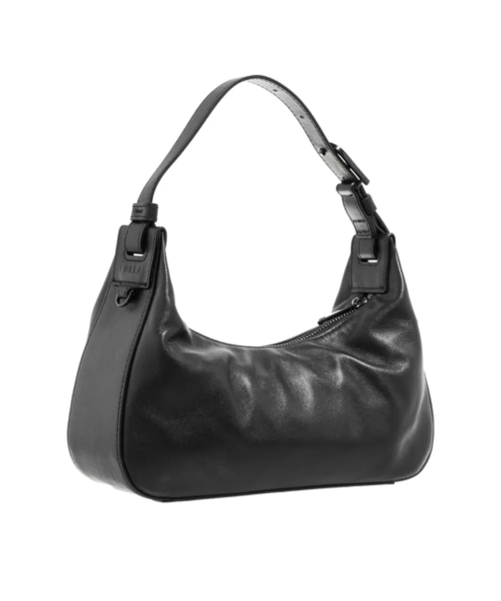 FURLA FLOW S SHOULDER BAG IN BLACK