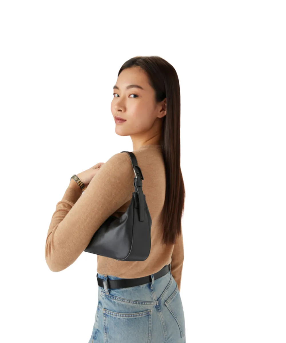 FURLA FLOW S SHOULDER BAG IN BLACK