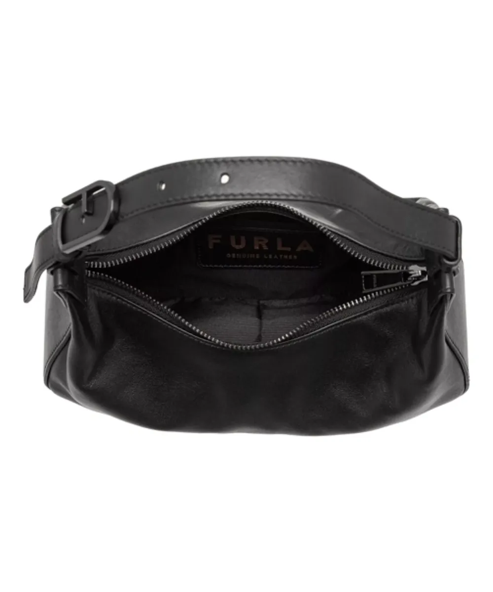 FURLA FLOW S SHOULDER BAG IN BLACK