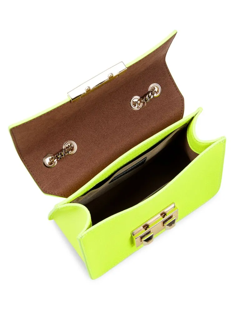 Furla leather shoulder bag, fuchsia