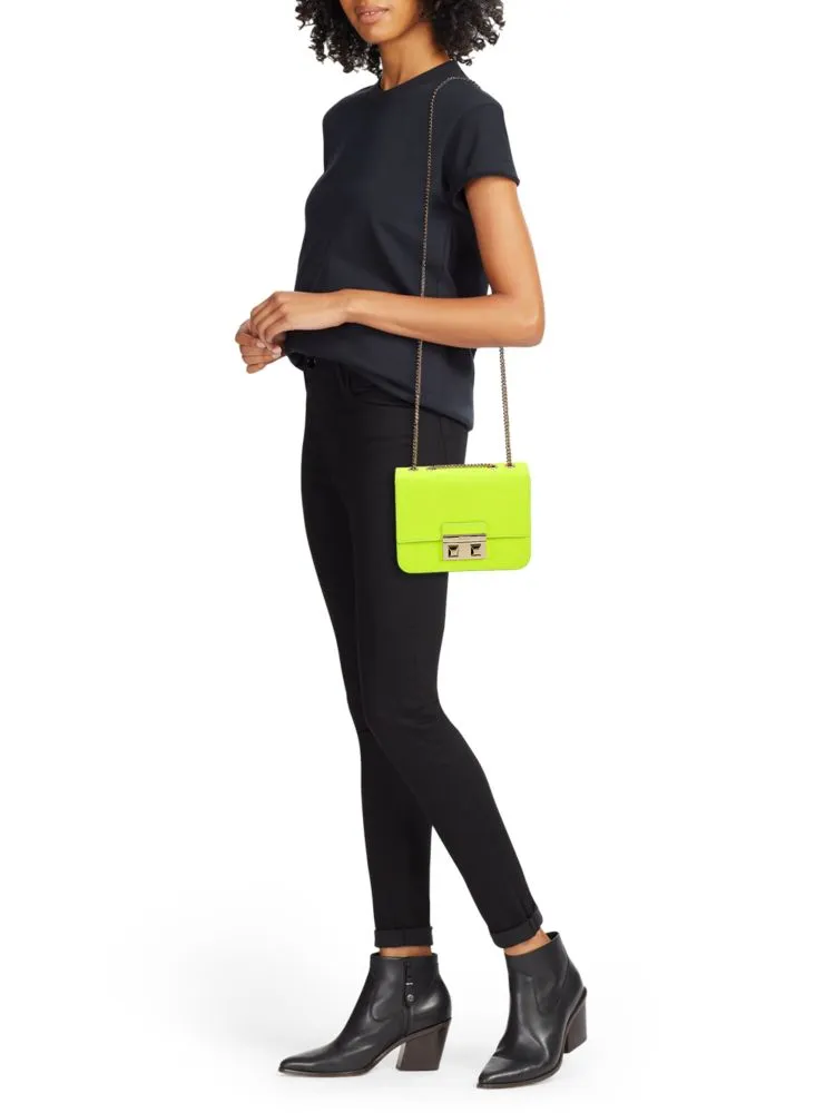 Furla leather shoulder bag, fuchsia