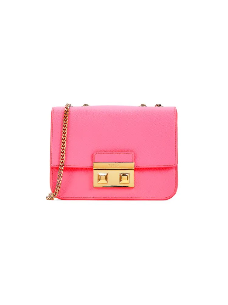 Furla leather shoulder bag, fuchsia