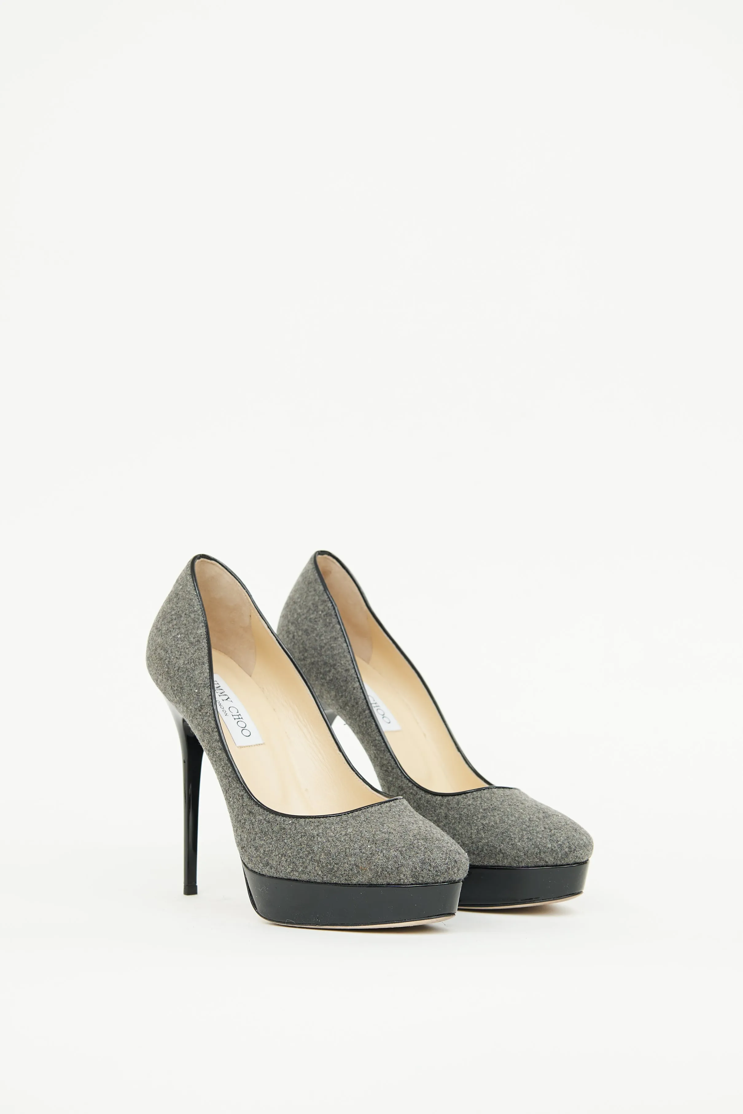 Grey & Black Platform Pump
