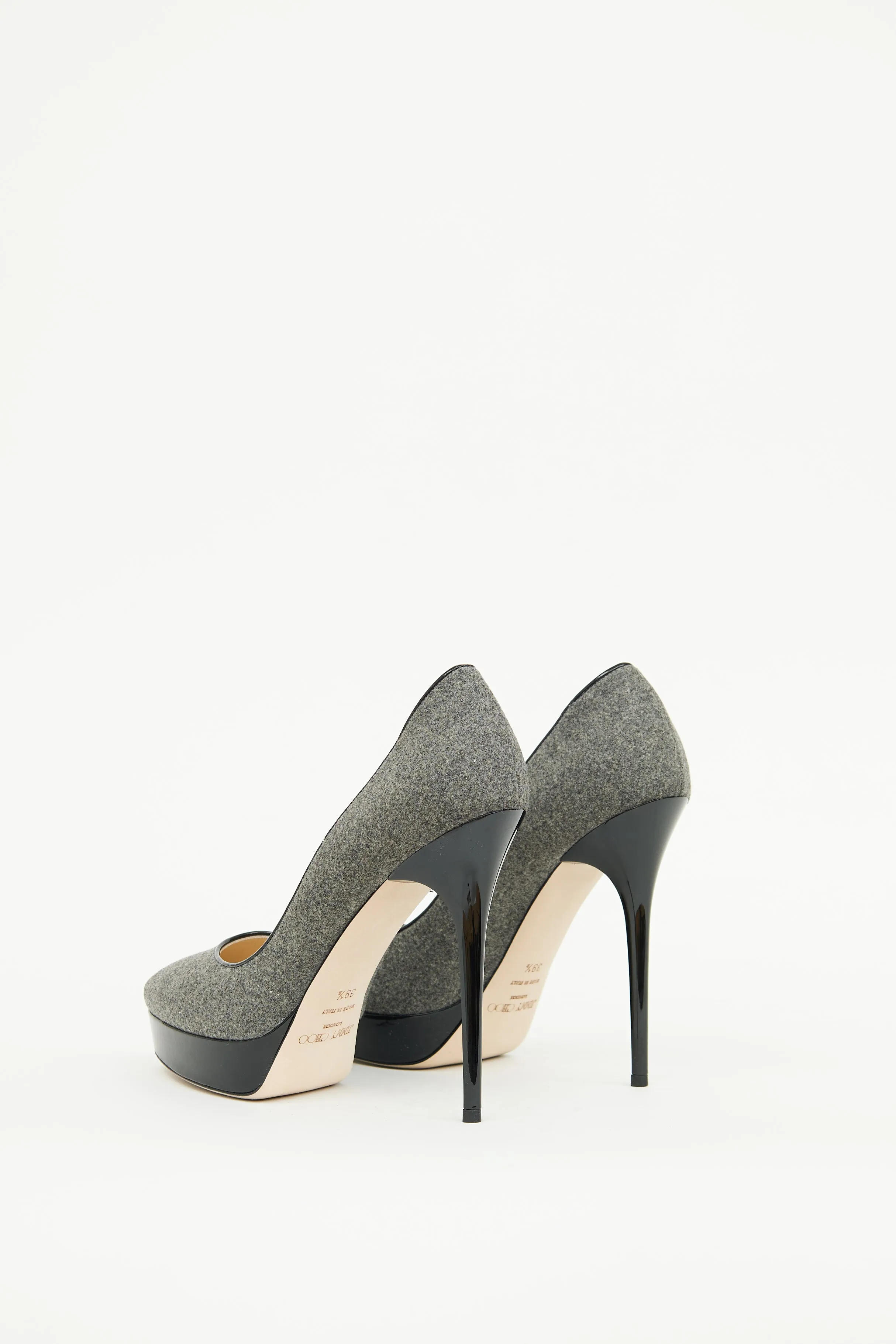Grey & Black Platform Pump