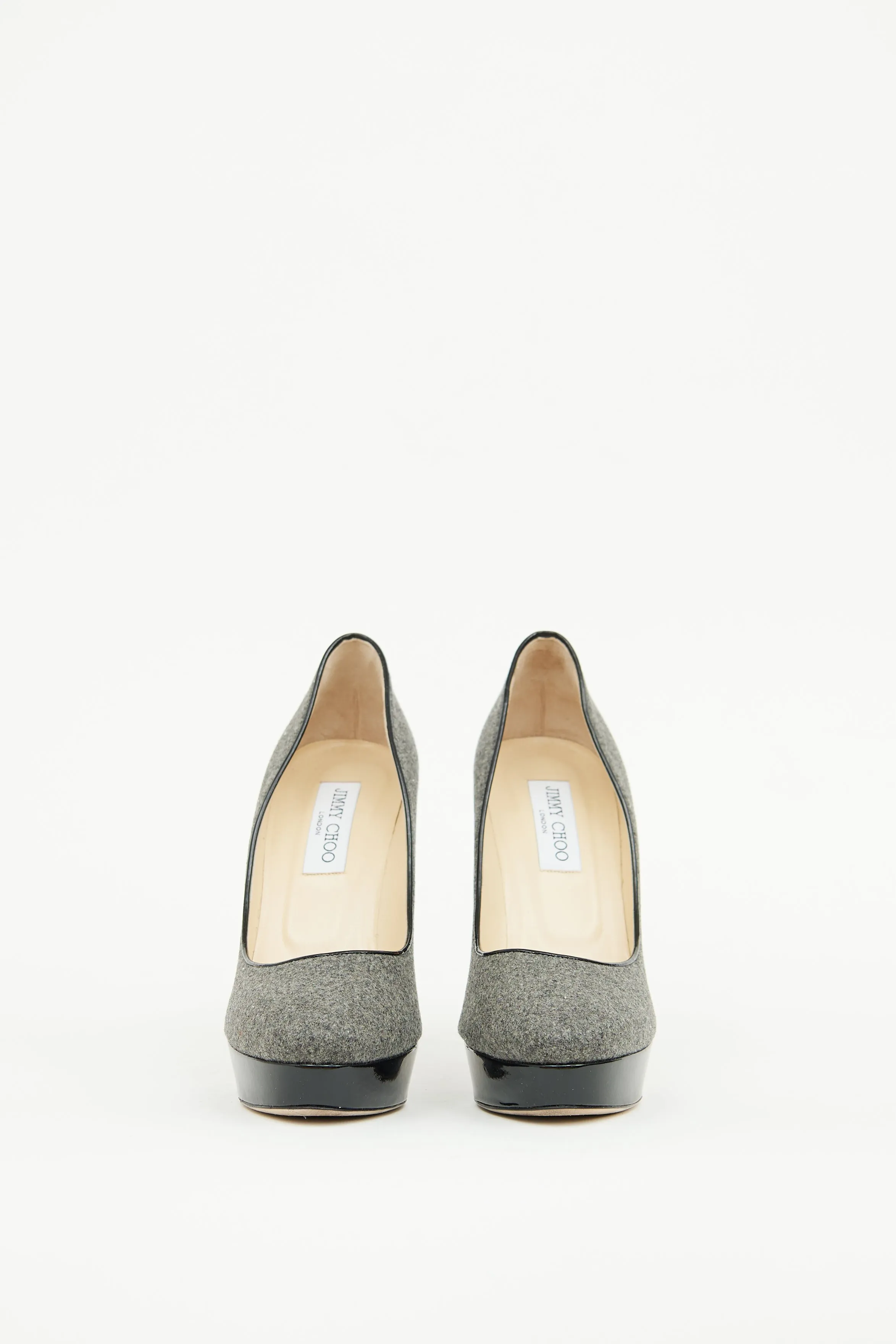 Grey & Black Platform Pump
