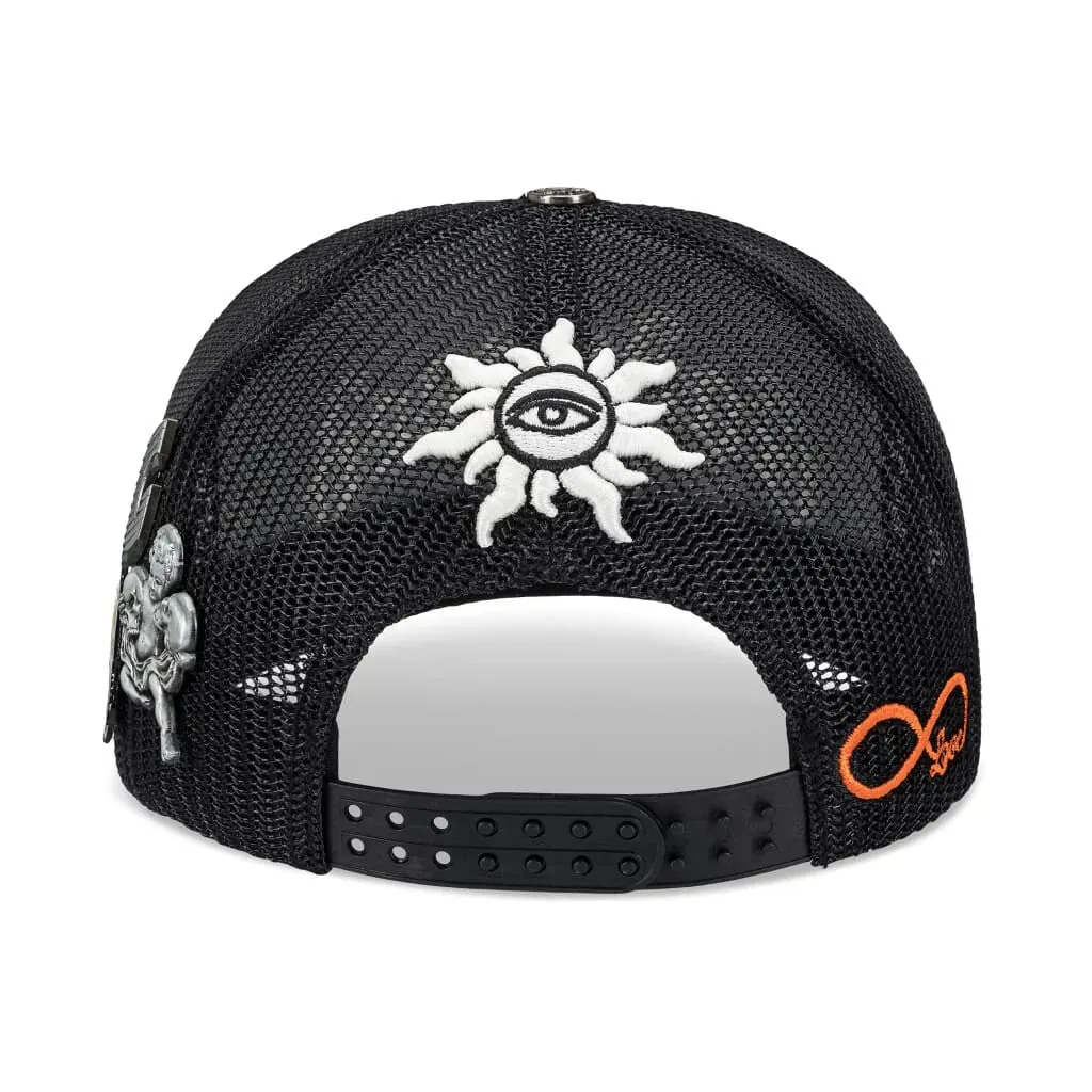 GS Forever Premium Leather Trucker Hat (Black) - GGSFPLTHBLK