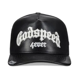 GS Forever Premium Leather Trucker Hat (Black) - GGSFPLTHBLK