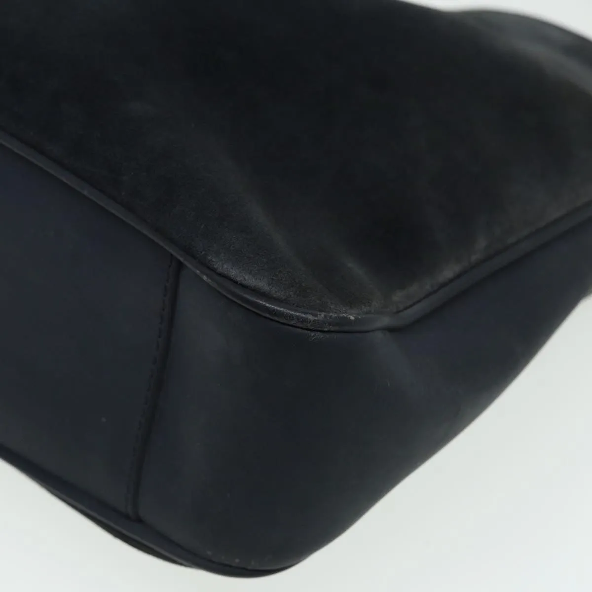 GUCCI Bamboo Shoulder Bag Suede Black 001 1638 2615 80843