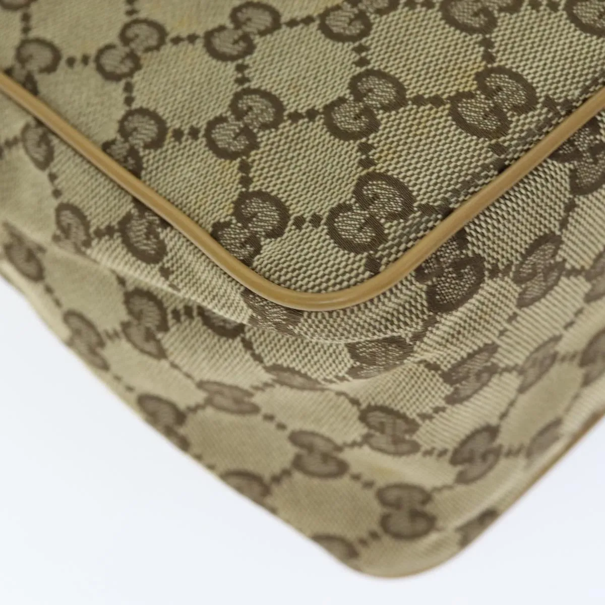 GUCCI GG Canvas Sherry Line Shoulder Bag Red Beige Brown 019 0375 75108