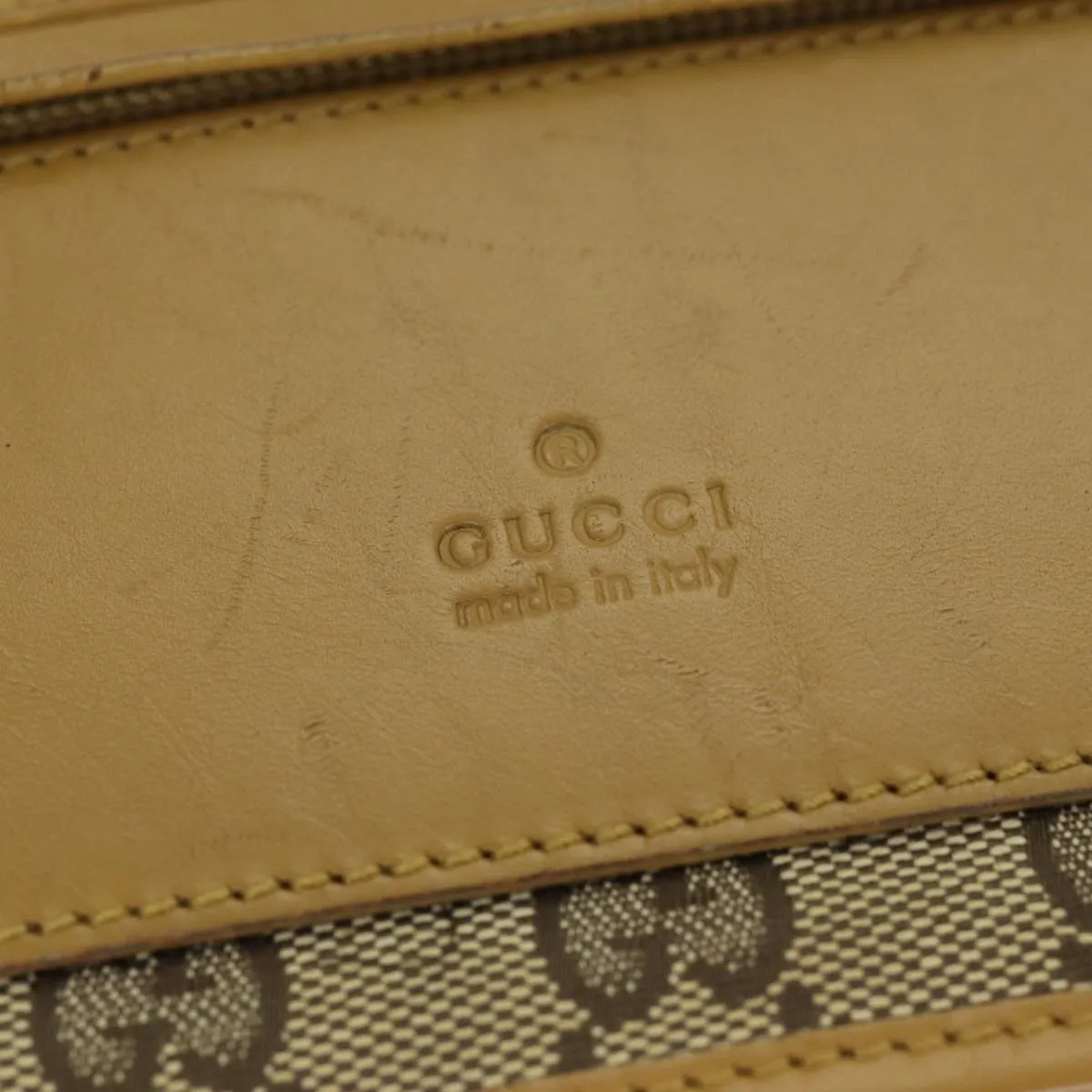 GUCCI GG Canvas Sherry Line Shoulder Bag Red Beige Brown 019 0375 75108