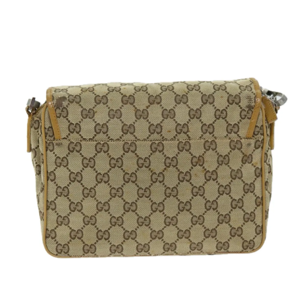 GUCCI GG Canvas Sherry Line Shoulder Bag Red Beige Brown 019 0375 75108