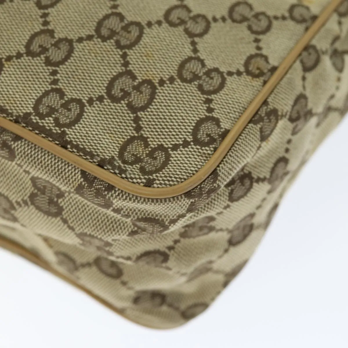 GUCCI GG Canvas Sherry Line Shoulder Bag Red Beige Brown 019 0375 75108