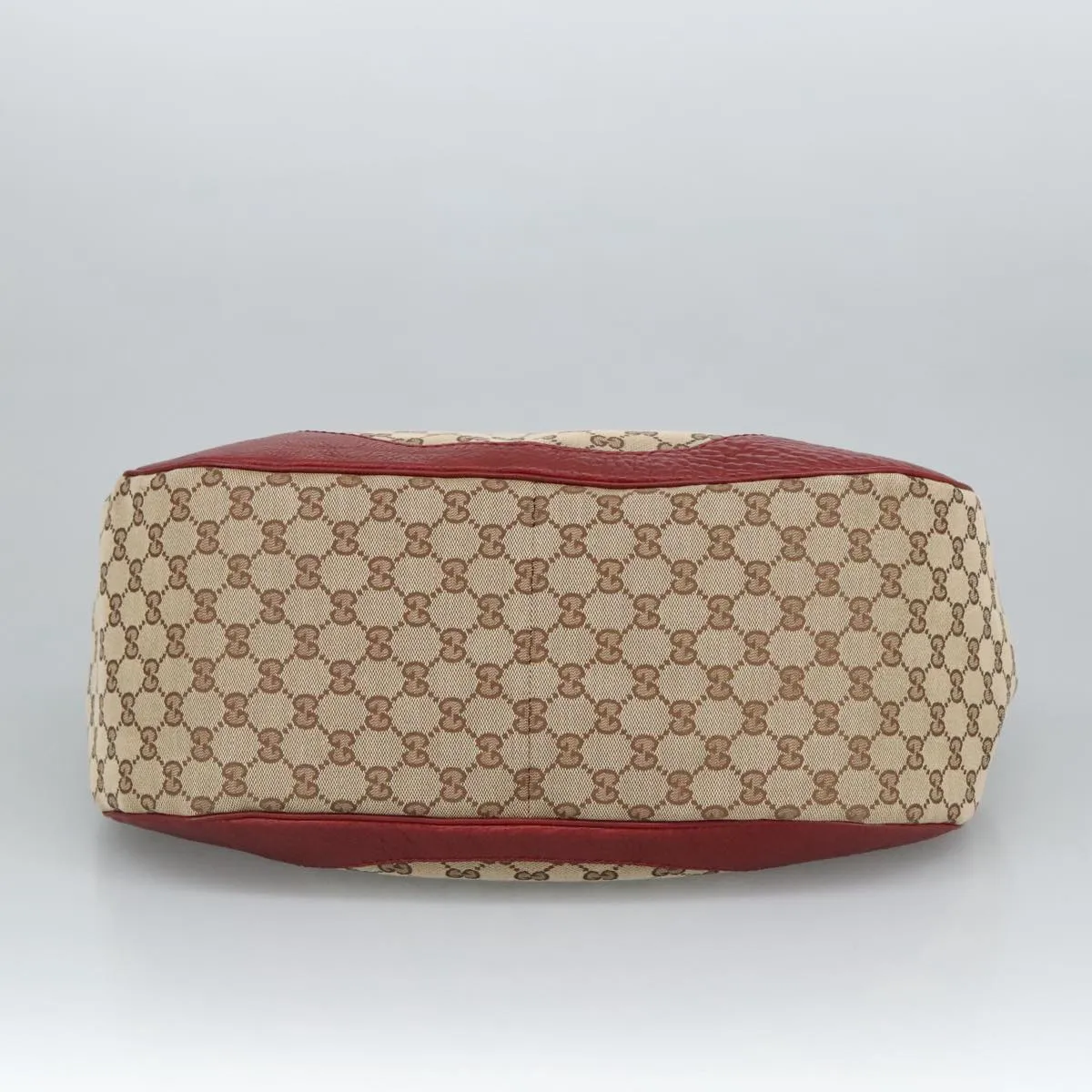GUCCI GG Canvas Shoulder Bag Beige Bordeaux Gold 203504 98813