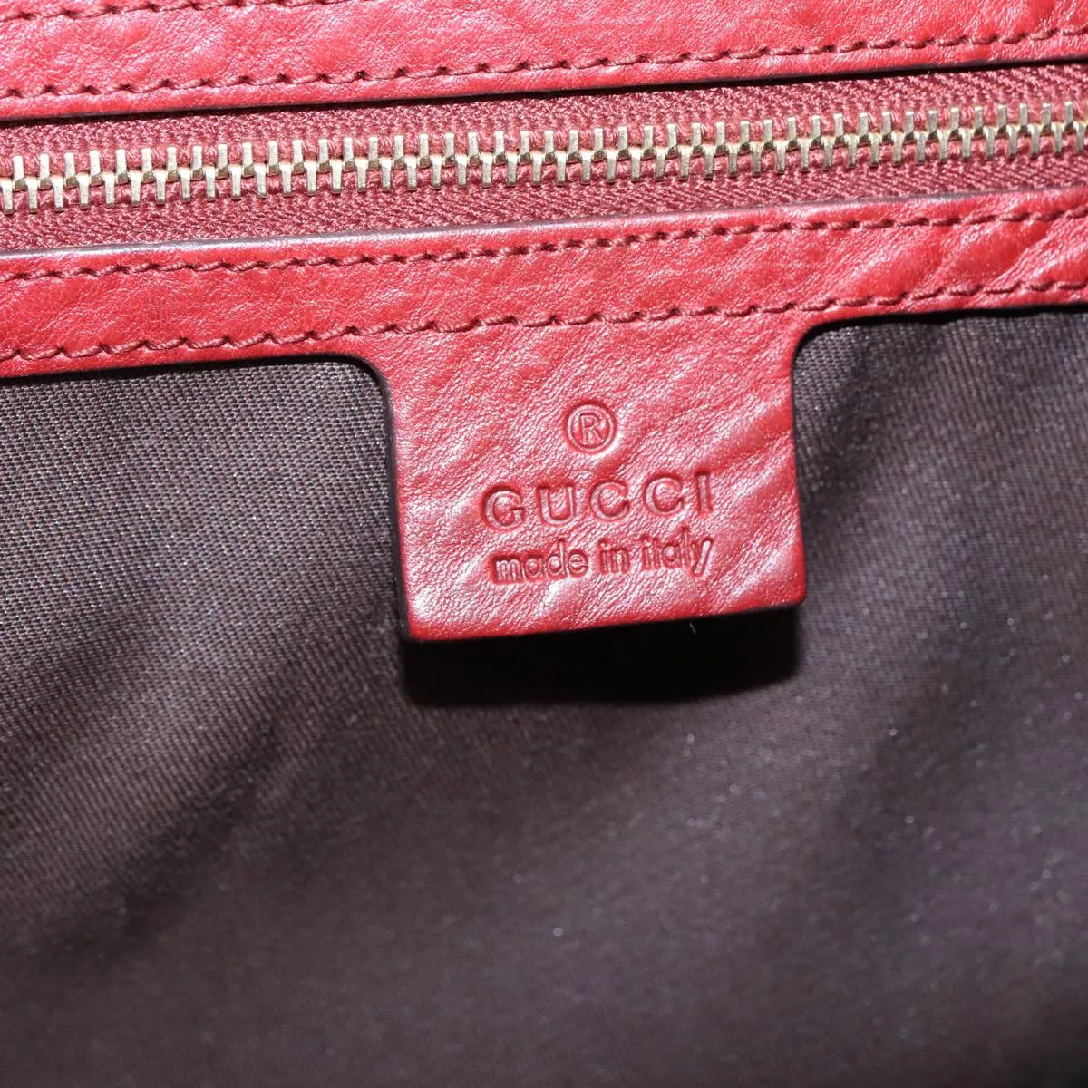 GUCCI GG Canvas Shoulder Bag Beige Bordeaux Gold 203504 98813