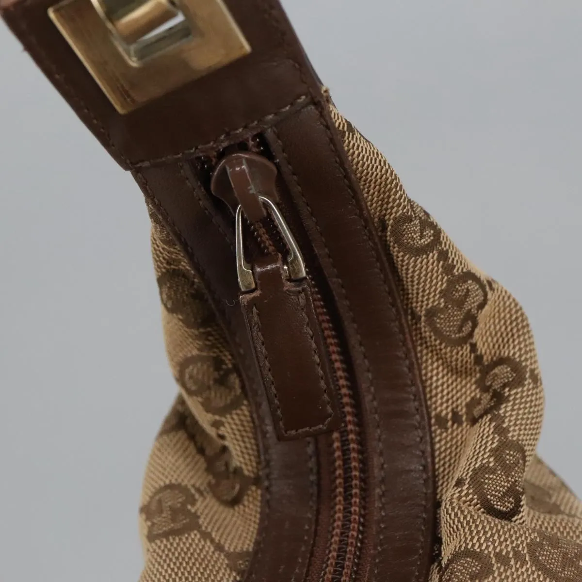 GUCCI GG Canvas Shoulder Bag Beige Gold 001 4204 101137