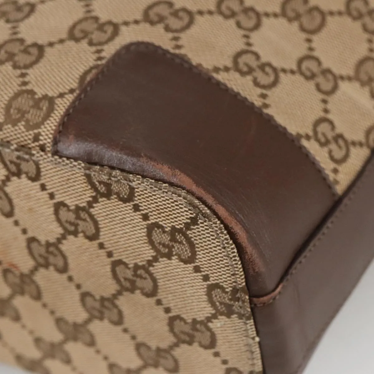 GUCCI GG Canvas Shoulder Bag Beige Gold 001 4204 101137