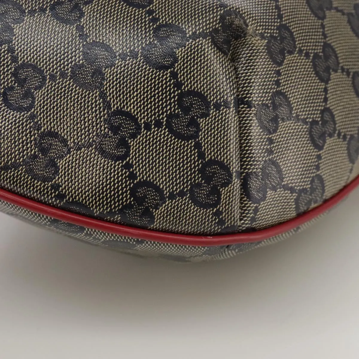 GUCCI GG Crystal Sherry Line Shoulder Bag Red Navy gold 181092 106238
