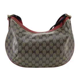 GUCCI GG Crystal Sherry Line Shoulder Bag Red Navy gold 181092 106238