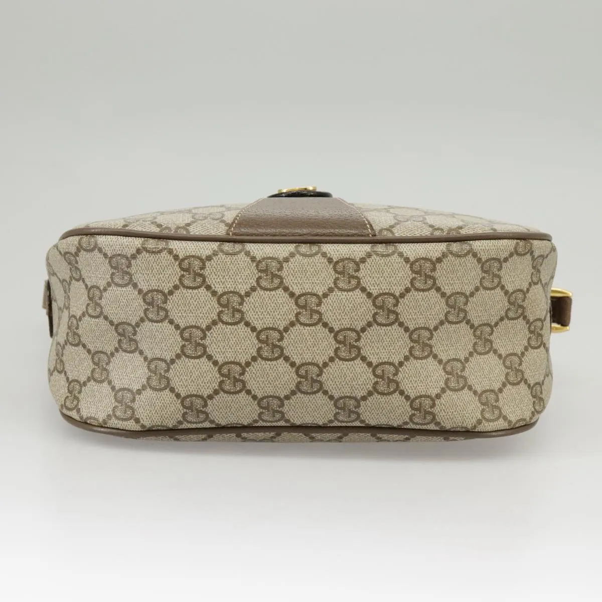 GUCCI GG Supreme Web Sherry Line Shoulder Bag PVC Beige 89 02 032 102467