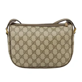 GUCCI GG Supreme Web Sherry Line Shoulder Bag PVC Beige 89 02 032 102467