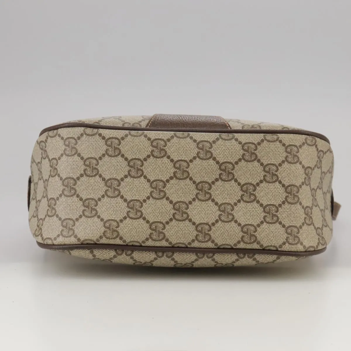 GUCCI GG Supreme Web Sherry Line Shoulder Bag PVC Beige 89 02 032 106357