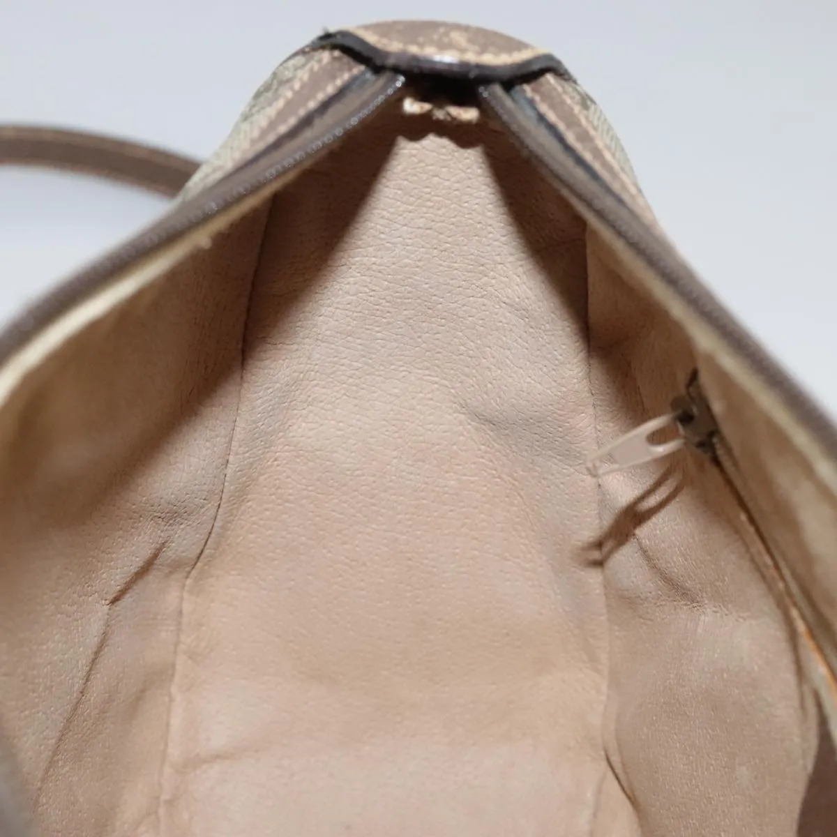 GUCCI GG Supreme Web Sherry Line Shoulder Bag PVC Beige 89 02 032 106357