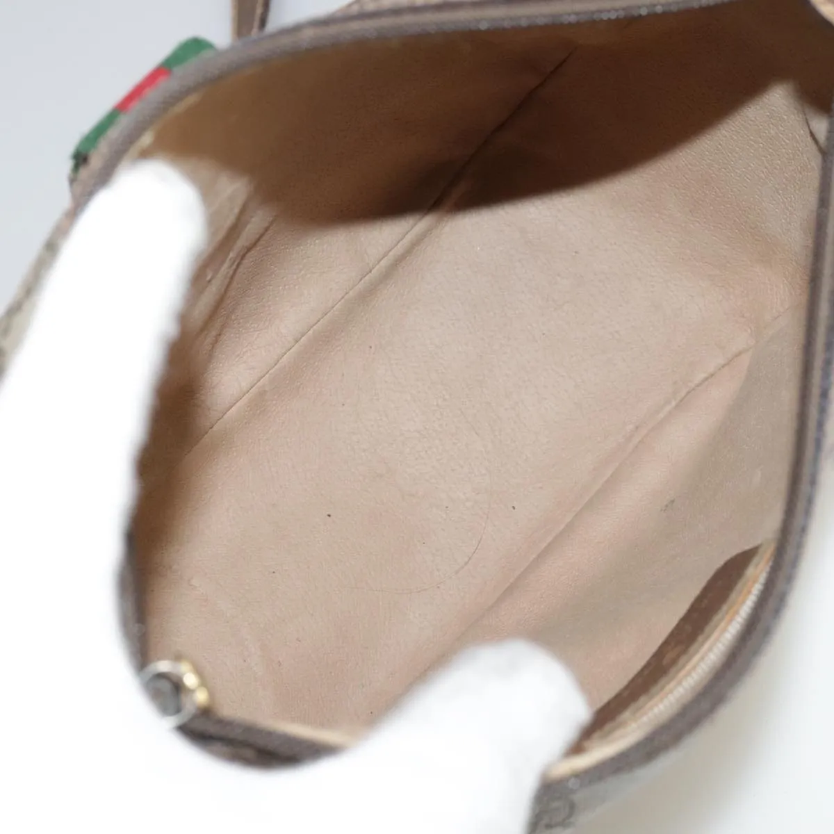 GUCCI GG Supreme Web Sherry Line Shoulder Bag PVC Beige 89 02 032 106357