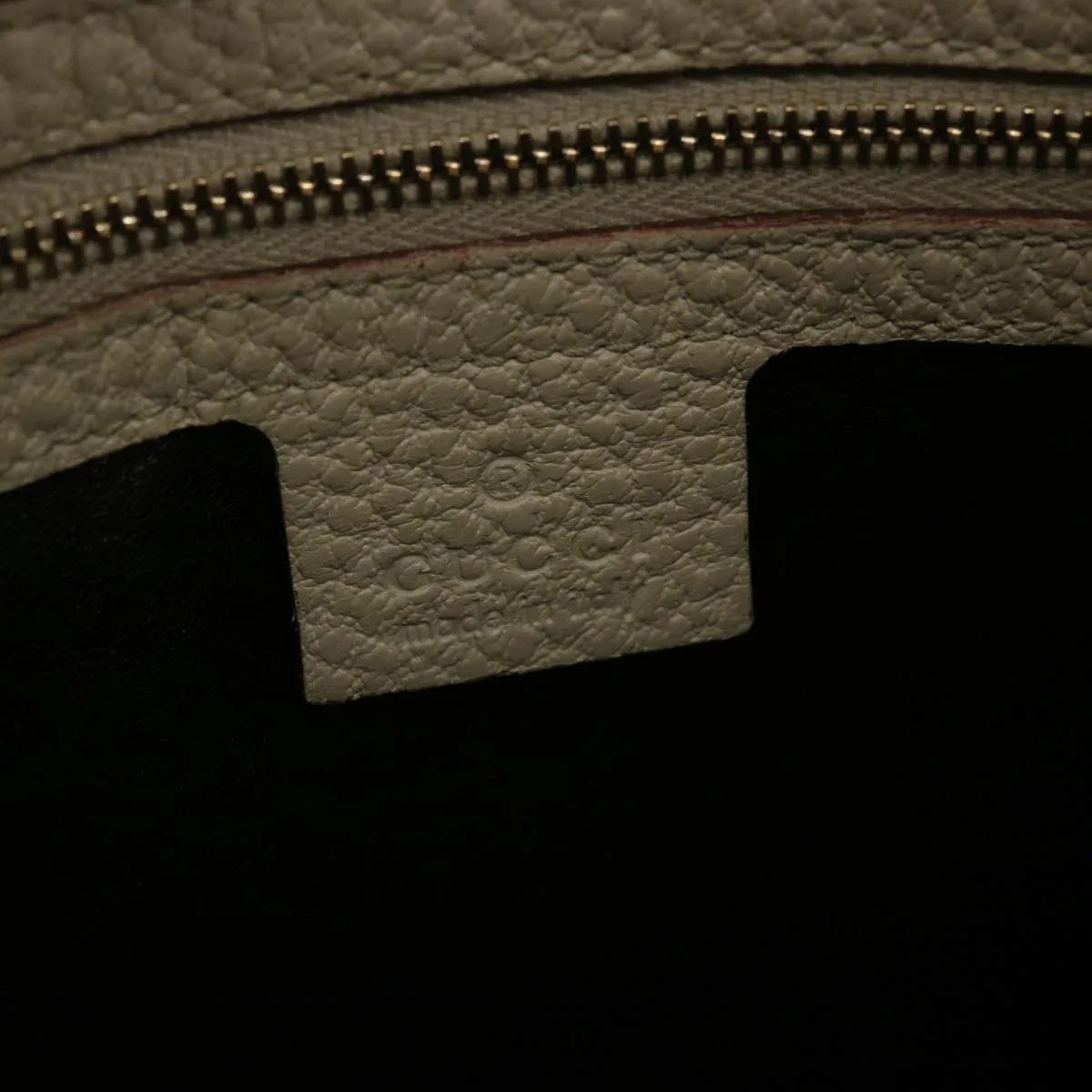 GUCCI Jackie Shoulder Bag Leather White 137335 fm3194