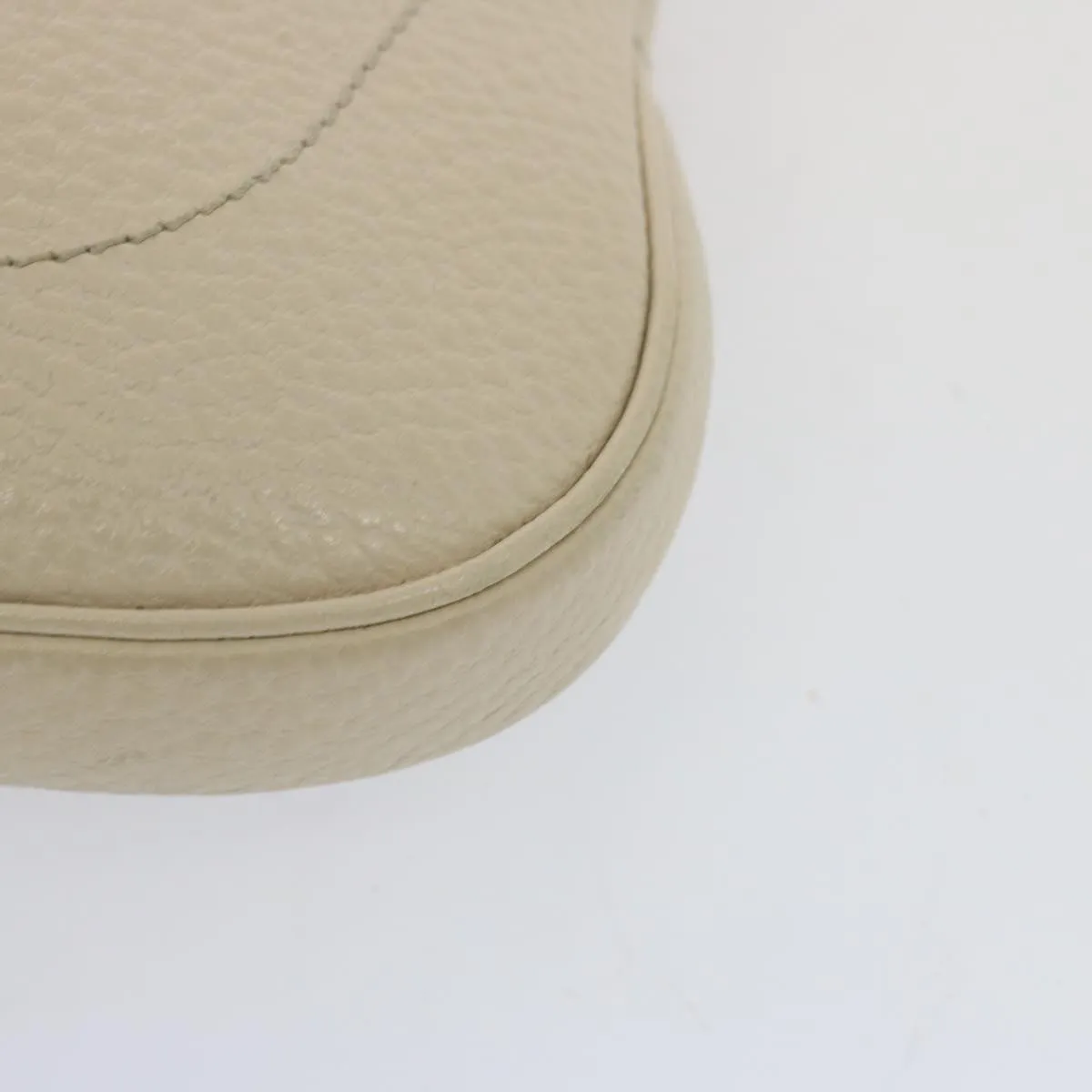 GUCCI Jackie Shoulder Bag Leather White 137335 fm3194