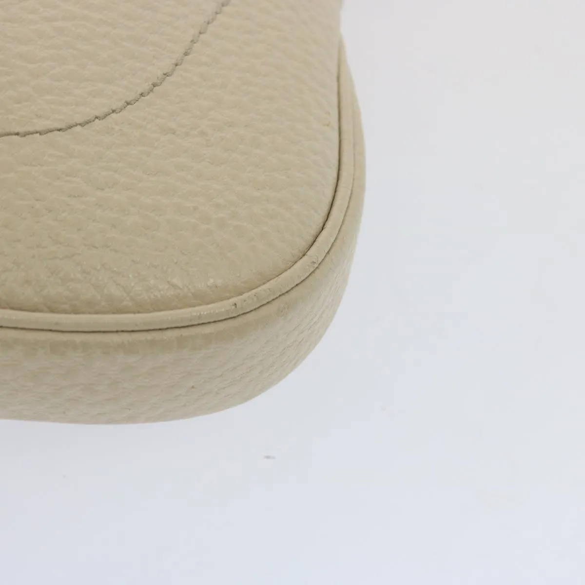 GUCCI Jackie Shoulder Bag Leather White 137335 fm3194