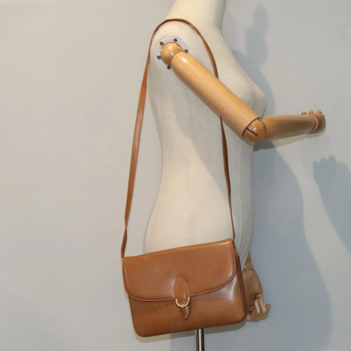GUCCI Shoulder Bag Leather Brown 79733