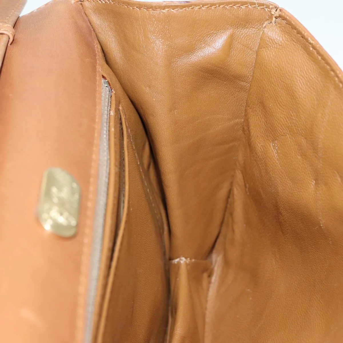 GUCCI Shoulder Bag Leather Brown 79733