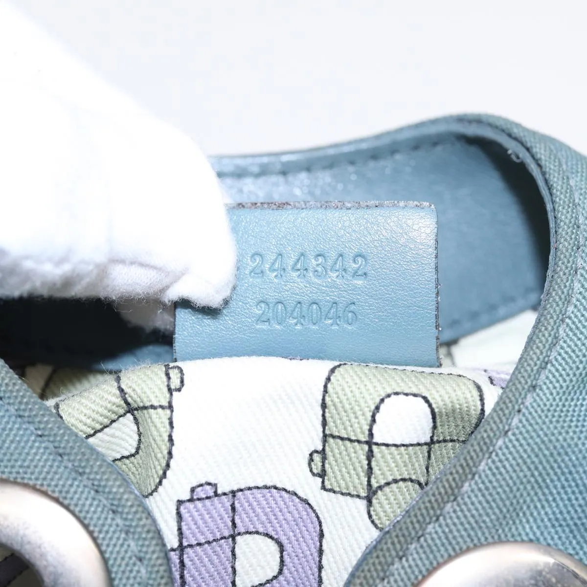 GUCCI Shoulder Bag Nylon Outlet Light Blue 244342 83813