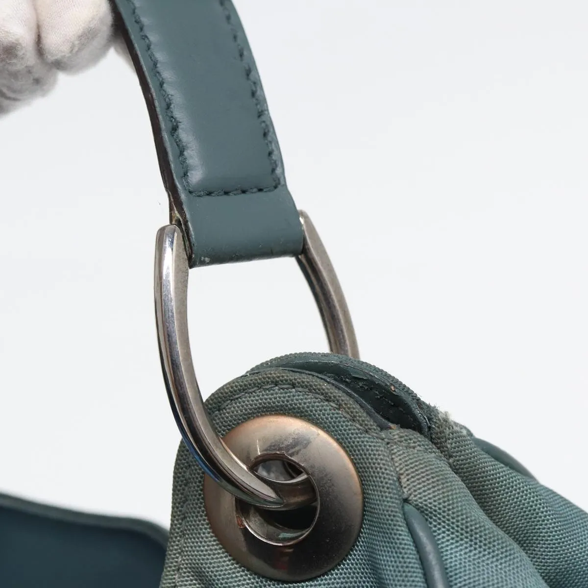 GUCCI Shoulder Bag Nylon Outlet Light Blue 244342 83813