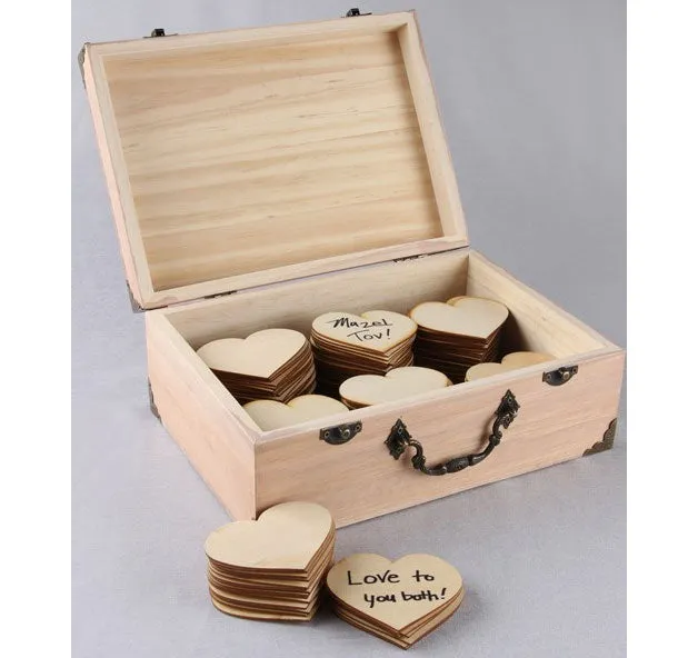 Heart Wood Wedding Wish Cards (Set of 10)