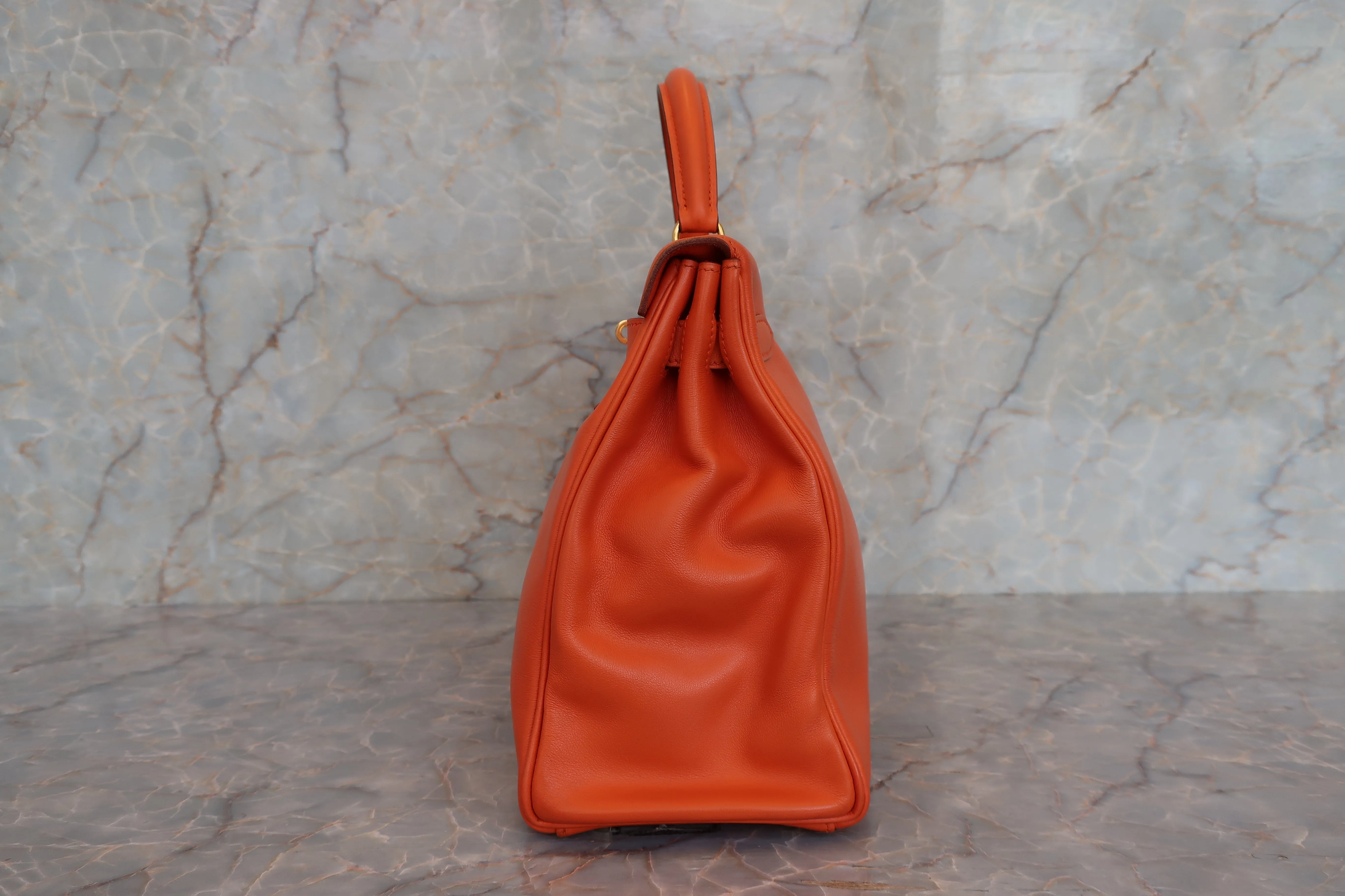 HERMES／エルメス バーキン35 トリヨンクレマンス タバックキャメル □L刻印 ハンドバッグ 600080099