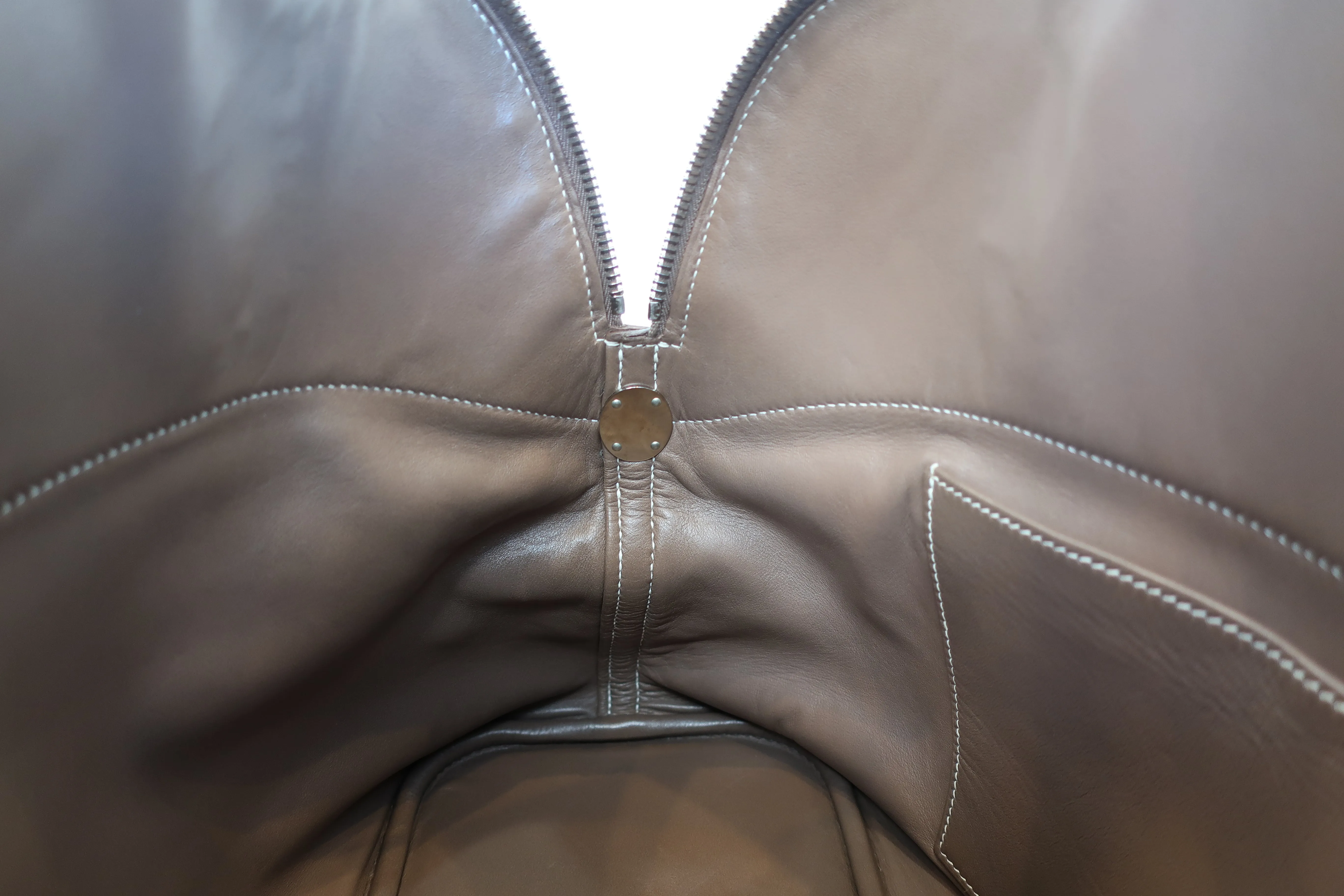 HERMES／エルメス ボリード35 トリヨンクレマンス エトゥープ □M刻印 ショルダーバッグ 600120177
