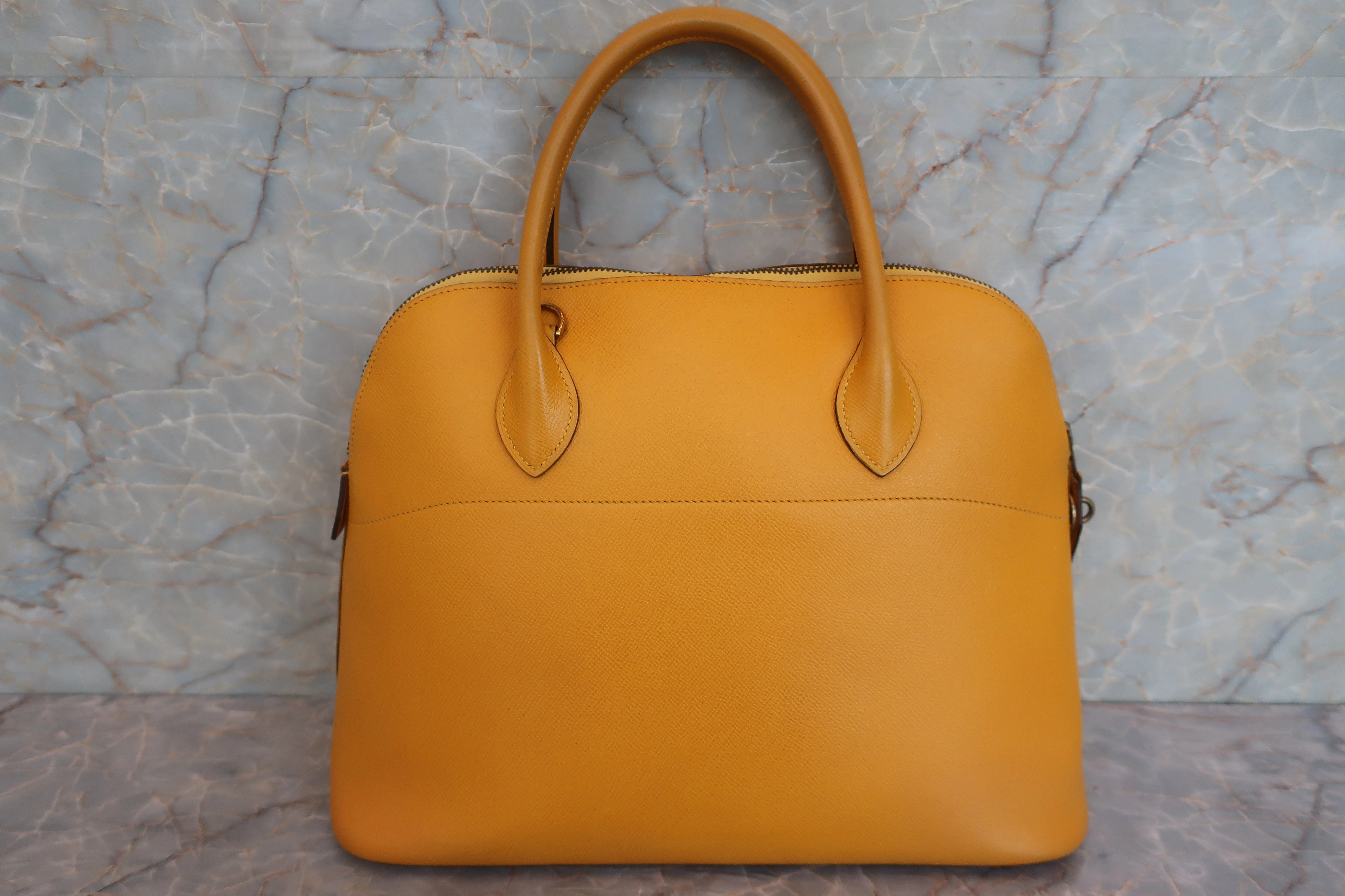 HERMES／エルメス ボリード35 クシュベル ジョーヌ 〇S刻印 ショルダーバッグ 600070195