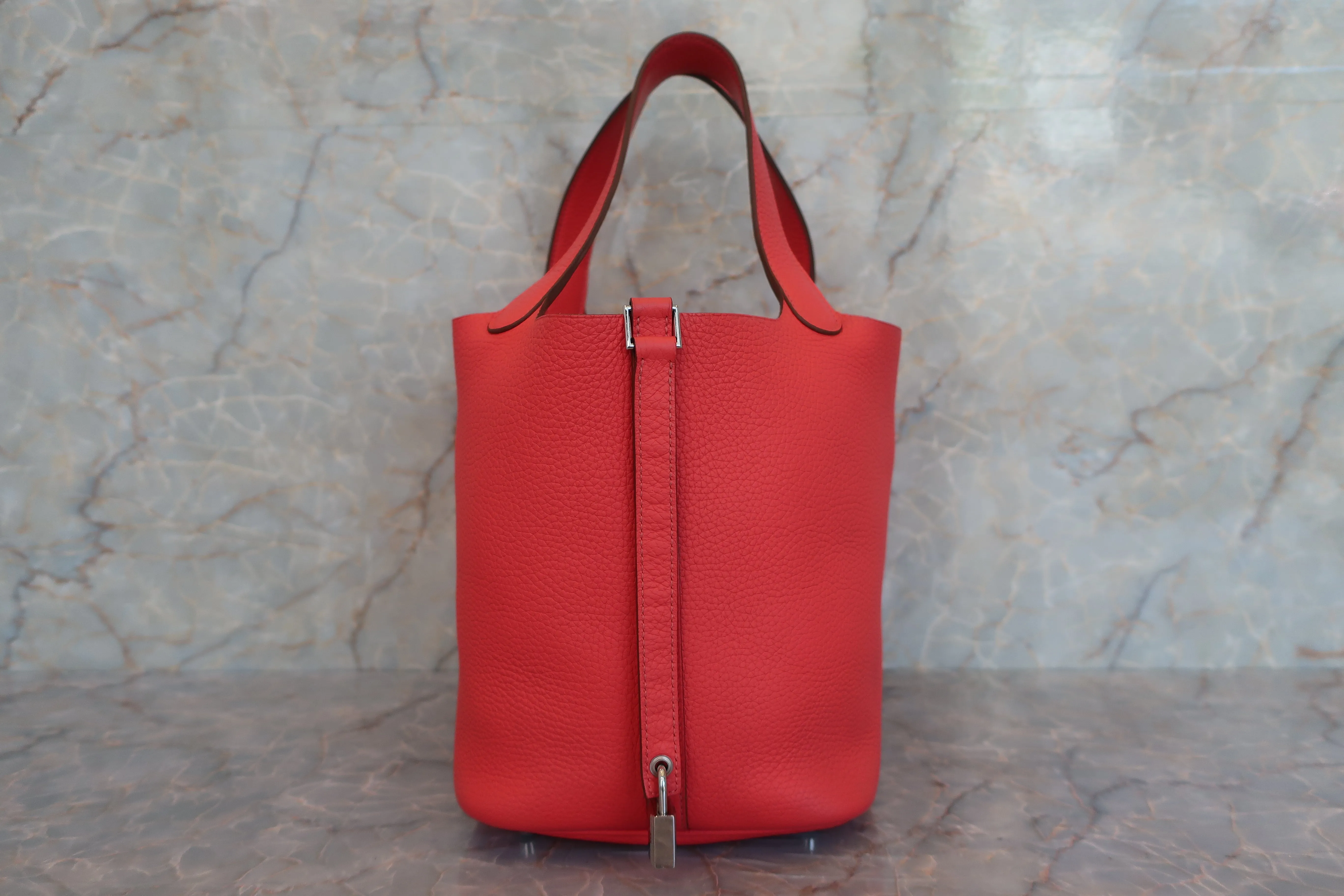 HERMES／エルメス ピコタンロックＭＭ トリヨンクレマンス ローズジャイプール □R刻印 ハンドバッグ 600050038