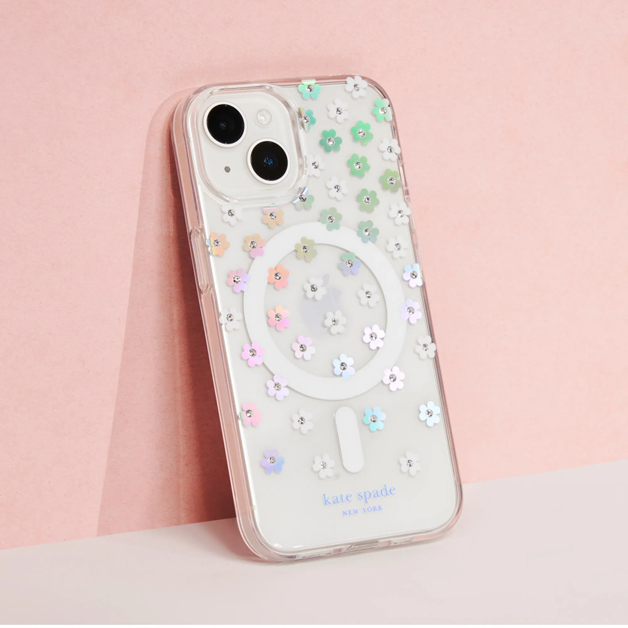 iPhone 15 Plus/14 Plus Kate Spade Protective Hardshell MagSafe Case - Scattered Flowers - 15-12015