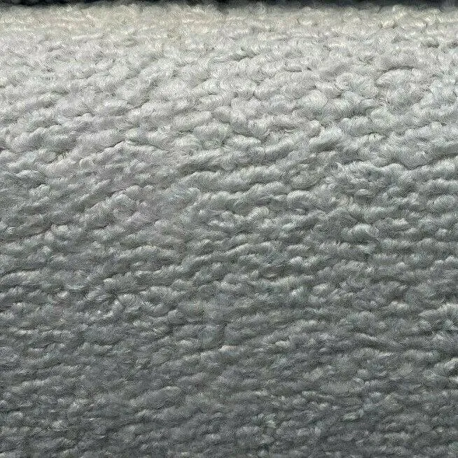 Italian Silver Faux Sheepskin Boucle Upholstery Fabric By The Yard