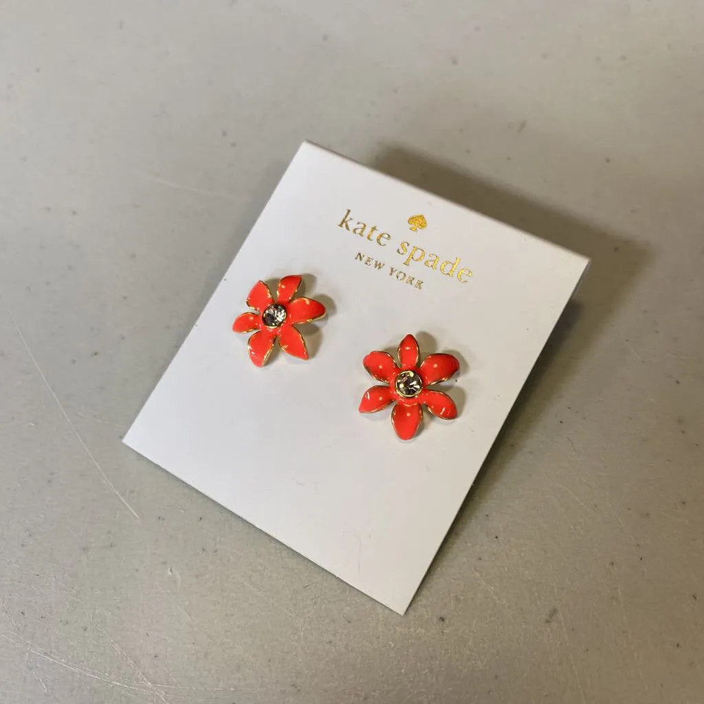 Kate Spade flower studs NWT