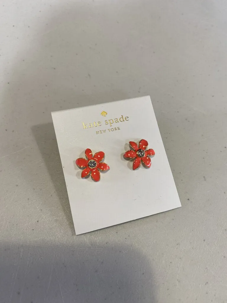 Kate Spade flower studs NWT