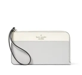 Kate Spade Lucy Colorblock Saffiano Leather Medium L-Zip Wristlet
