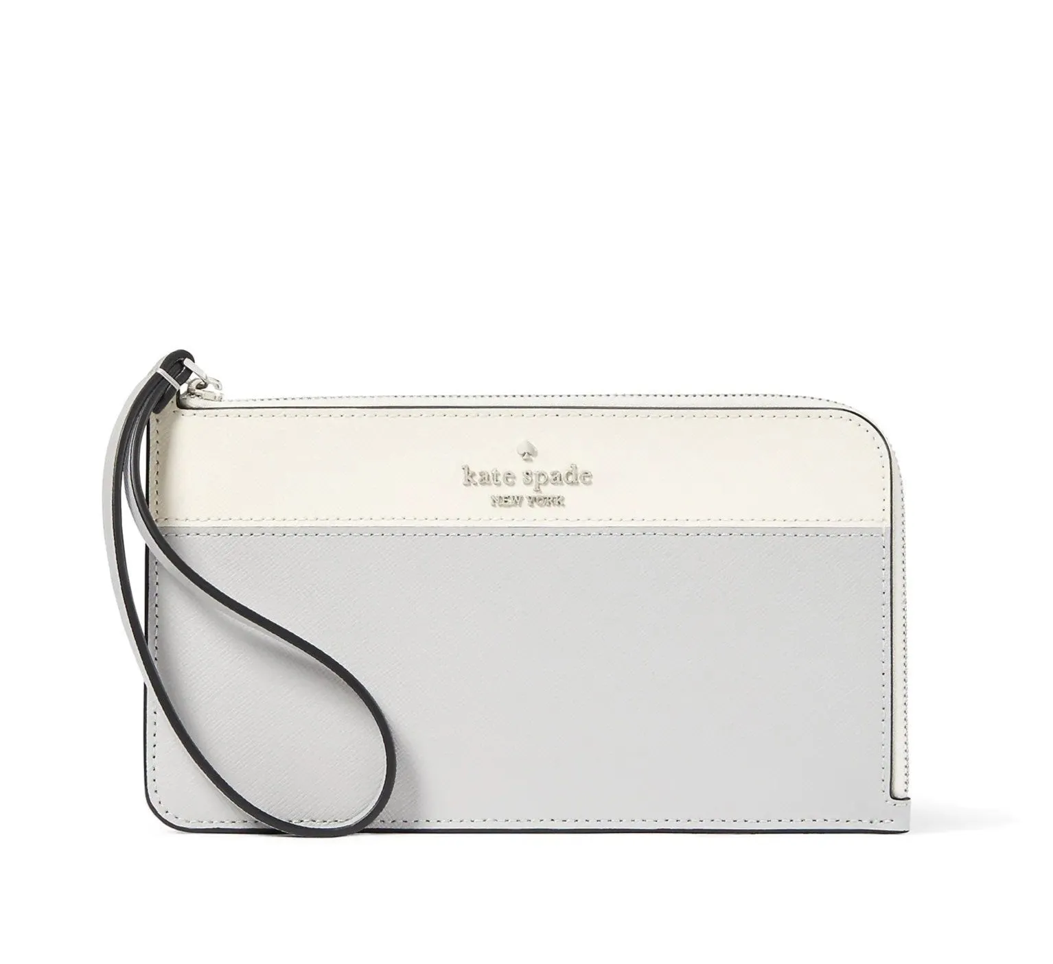 Kate Spade Lucy Colorblock Saffiano Leather Medium L-Zip Wristlet