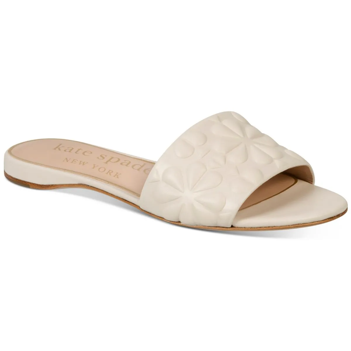 Kate Spade New York Womens Emmie Leather Slip-On Slide Sandals