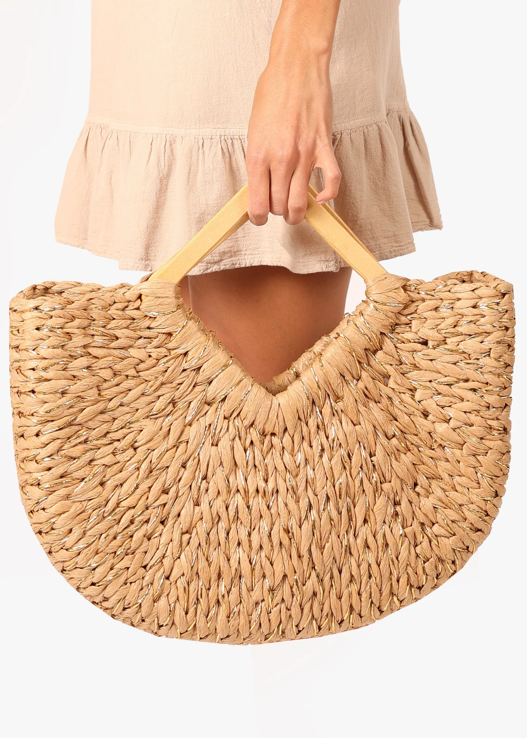 'Kenzie' Bag Made Of Natural Materials