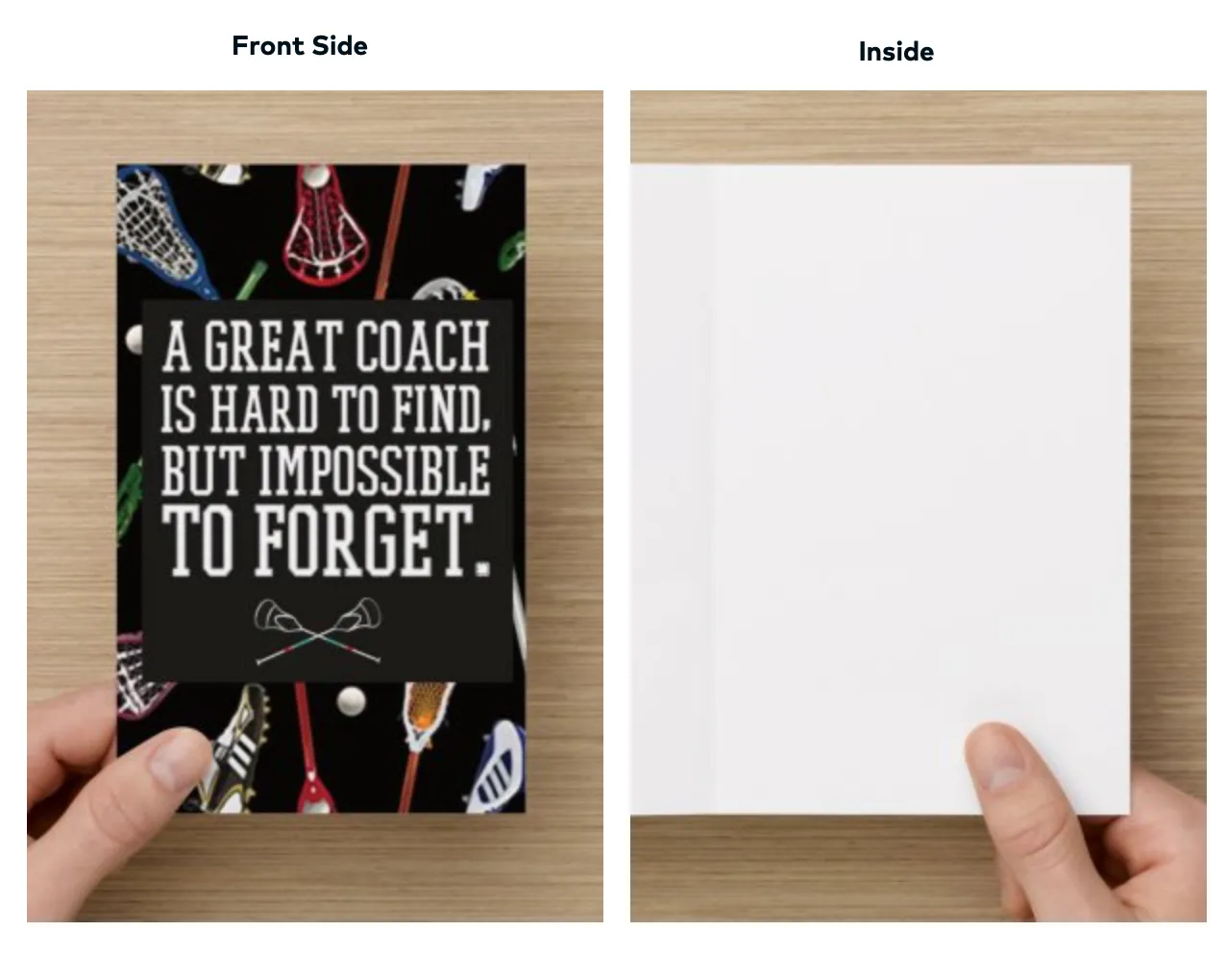 Lacrosse Coach Keychain & Card Bundle