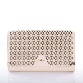 Laser Cut Faux Leather Designer Evening Bag
